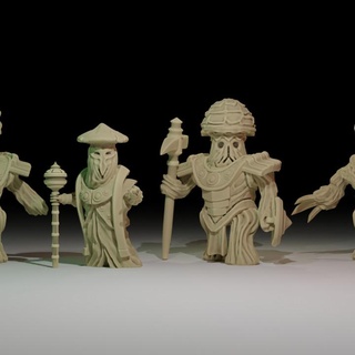guardia dei funghi cavia fucina tavolo personaggi creature fantasia universo procedura guidata fungo d 28mm dnd berserker 3d print model - Mito3D