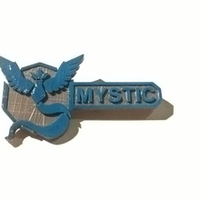 team mystic distintivo fan art badge pokemon mistico 3d print model - Mito3D