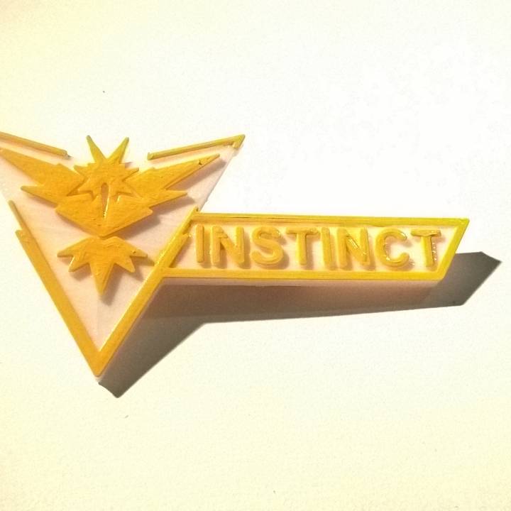 l'équipe l'instinct badge fan art insigne pokemon pokemongo 3D print model - Mito3D