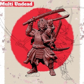 ölümsüz destan minyatürler masaüstü karakterler yaratıklar fantezi Evren iblis Ordu Japonya Japonca savaşçı samuray oni ceset feodal yeniden canlandırıldı 3d print model - Mito3D