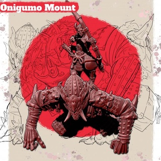 onigumo giant mount saga miniatures Tabletop Characters & Creatures Fantasy Universe demon archer beast creature insect japan japanese monster mythical undead spider samurai oni ronin homura 3d print model - Mito3D