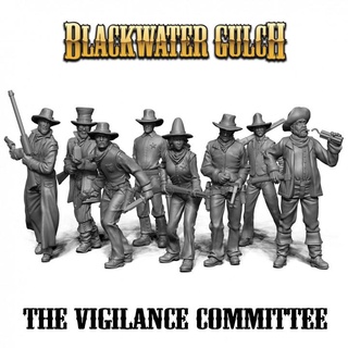 vigilance committee - gang set gangfight games  Tabletop Tabletop Characters & Creatures Fantasy Universe Tabletop Tabletop Characters & Creatures horror western  3d print model - Mito3D