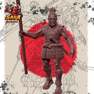 japanese lancer soldier saga miniatures Tabletop Characters & Creatures Fantasy Universe japan samurai oni lance feudal 3d print model - Mito3D