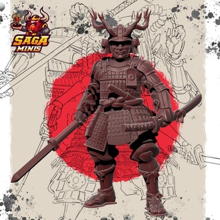 Samurai Held Saga Miniaturen Tischplatte Zeichen Kreaturen Fantasie Universum Armee Japan japanisch Minis oni Ronin feudal 3d print model - Mito3D