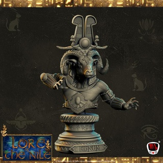 khnum creator life bust pre-supported mojibake collectibles Tabletop Characters & Creatures Fantasy Universe Fan Art Busts egypt god ram presupported 3d print model - Mito3D