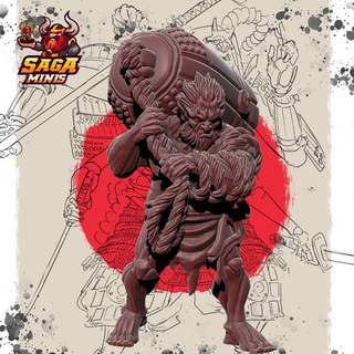Glocke oni Saga Miniaturen Tischplatte Zeichen Kreaturen Fantasie Universum Dämon Japan japanisch Troll Minis Oger Samurai 3d print model - Mito3D