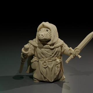 badgerwizard silent beetle cavy forge Tabletop Characters & Creatures Fantasy Universe fantasy rpg warrior wizard d&d 28mm dnd badger 3d print model - Mito3D