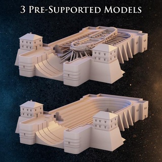 drydocks productions diratia Tabletop 3D Printable Terrain Fantasy building dock ship dry maintenance 3d print model - Mito3D