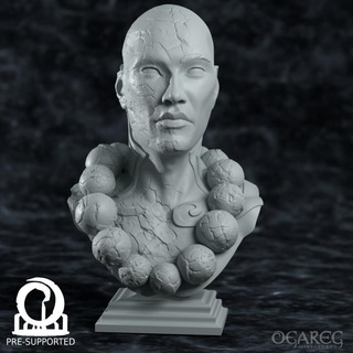 guardian cliffs corrupted - presupported ogareg miniatures Tabletop Characters & Creatures Fantasy Universe Fan Art Busts stl bust monk roleplay myth dnd 5e 3d print model - Mito3D