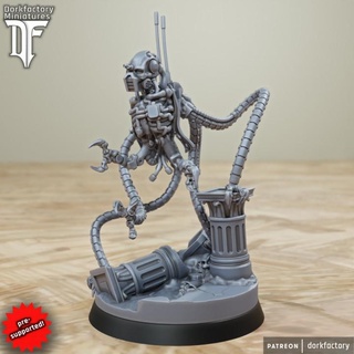vulture-pattern carrion harvester drone dorkfactory miniatures Tabletop Characters & Creatures Sci-Fi Universe robot mecha sentinel tentacle cyborg servitor vulture machinist 3d print model - Mito3D