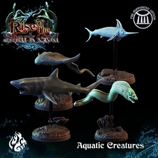 suda yaşayan yaratıklar sakat Tanrı dökümhane masaüstü karakterler fantezi Evren balık rpg deniz Köpekbalığı savaş oyunları Patreon dnd manzara vatoz Kılıçbalığı yılanbalığı cgf 3d print model - Mito3D