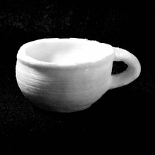 cycladic pottery cup strap handle british museum london scan 3d print model - Mito3D