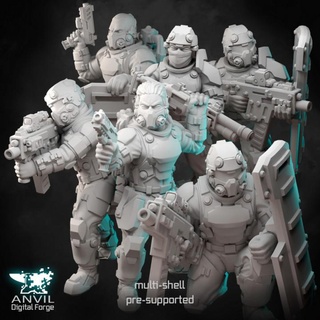 republic commandos strike team - anvil digital forge june 2022 industry ltd Tabletop Characters & Creatures Sci-Fi Universe commando 3d print model - Mito3D