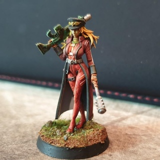 asuka kommisar anime figurine june 2022 minigames miniatures Fan Art Action Figures Tabletop Characters & Creatures Sci-Fi Universe battle guard warhammer imperial tau wh40k sister wh ig commisar sob 3d print model - Mito3D