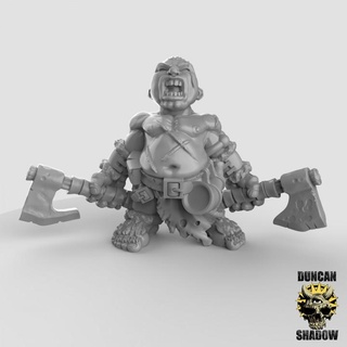 halfling barbarian pre supported duncan shadow Tabletop Characters & Creatures Fantasy Universe warhammer dungeonsanddragons dnd presupported 3d print model - Mito3D