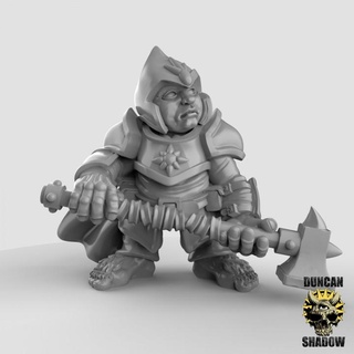 halfling cleric pre supported duncan shadow Tabletop Characters & Creatures Fantasy Universe dungeonsanddragons dnd presupported 3d print model - Mito3D