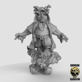 halfling stregone pre supportato duncan ombra tavolo personaggi creature fantasia universo warhammer Dungeons and Dragons dnd presupposto 3d print model - Mito3D