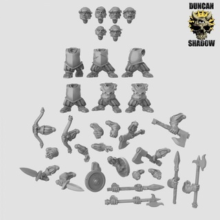 halfling multipart kit pre supported duncan shadow Tabletop Characters & Creatures Fantasy Universe warhammer warrior dungeonsanddragons dnd kingsofwar 3d print model - Mito3D