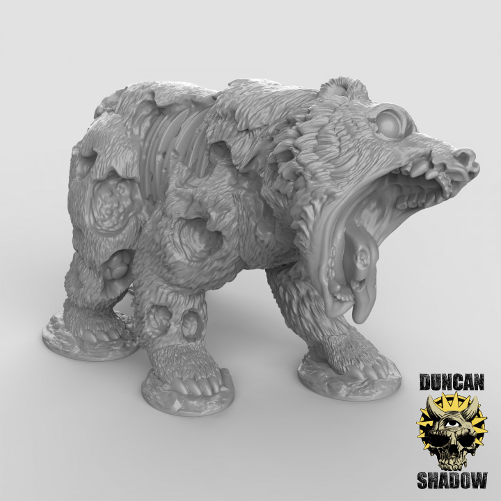 zombie bear pre supported duncan shadow Tabletop Characters & Creatures Sci-Fi Universe animal undead dungeonsanddragons dnd 3D print model - Mito3D