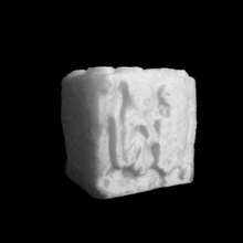 stone block confronting eagle jaguar glyph 4 movement british museum london scan 3d print model - Mito3D