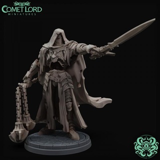 wolfram death knight comet lord miniatures Tabletop Characters & Creatures Fantasy Universe creature dark dragons dungeons fantasy fighter monster skeleton undead paladin dnd dnd5e reborn undeath soth 3d print model - Mito3D