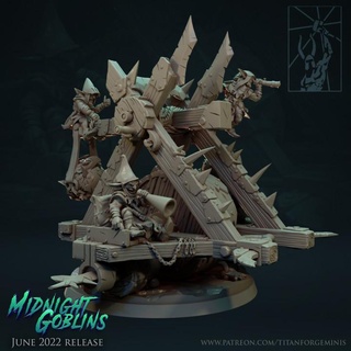 midnight goblins goblin catapult titan forge miniatures battle fantasy rpg wargames warhammer orcs warmachine 3d print model - Mito3D