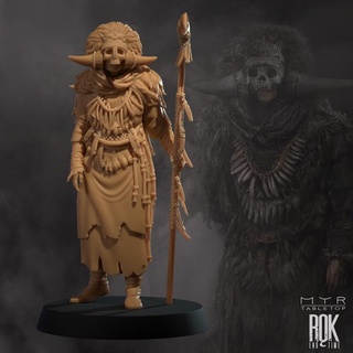 brama - witch myr tabletop Tabletop Characters & Creatures Fantasy Universe ancient dark grim hero nature old viking boardgame norse dnd sorceress ragnarok druid pagan sorcerer spellcaster r k 3d print model - Mito3D