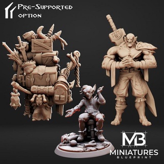 stygn crew - full pack miniatures blueprint Tabletop Characters & Creatures Fantasy Universe 5 animal fantasy goblin rpg shop stuff heavy evil base tabletop ogre cheap wargame ant d&d buy merchant pathfinder shady 3d print model - Mito3D