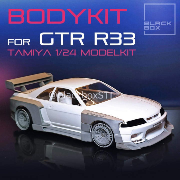 Bodykit gtr r33 tamiya 1 24th Bausatz black box miniatures stl RC Autos Rennen Horizont rc Benutzerdefiniert heiße Reifen schwarze Box Drift r34 Druckguss breiter Körper Aoshima r35 Tomica rcdrift r32 3D print model - Mito3D