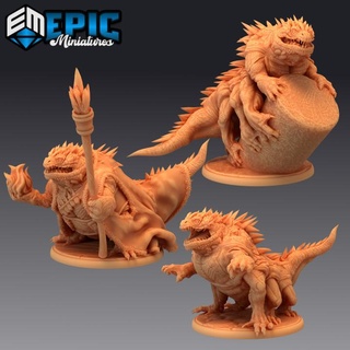 basilisk classic set petrifying giant snake magical ancient serpent epic-miniatures fantasy medieval monster rpg warhammer sla enemy tabletop dungeon dnd pathfinder npc pre-supported supported pre 3d print model - Mito3D