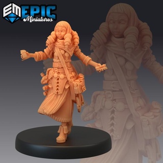 female alchemist supplies alchemy master mystical villager human character epic-miniatures fantasy medieval monster rpg warhammer sla enemy tabletop dungeon dnd pathfinder npc pre-supported supported pre 3d print model - Mito3D