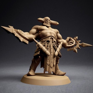ravagers 0f north - thrasher pre-supported dennykoi Tabletop Characters & Creatures Fantasy Universe barbarian fighter war wargaming warrior hammer tabletop fist wargame chaos dnd ravager berserker savage brawler warband cestus supported 3d print model - Mito3D