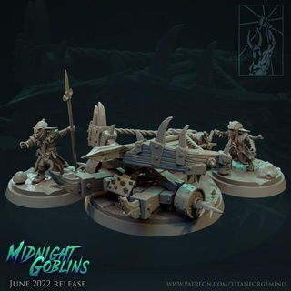 midnight goblins bolthrower titan forge miniatures army battle fantasy giant orc rpg warhammer crossbow wargame siege warmachine 3d print model - Mito3D