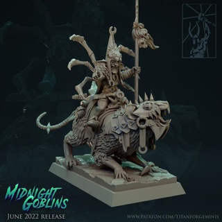 midnight goblins priest norlax giant rat titan forge miniatures battle fantasy warhammer magic snail mage warlock shaman gork mork 3d print model - Mito3D
