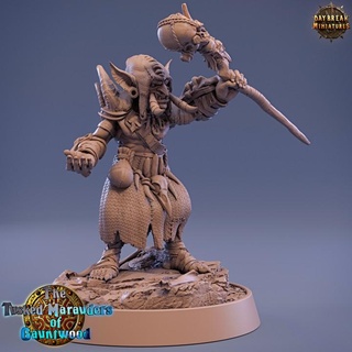 stanka noobli - tusked marauders gauntwood daybreak miniatures Tabletop Characters & Creatures Fantasy Universe dragons dungeons goblin wargaming staff mage tabletop 32mm 75mm 3d print model - Mito3D