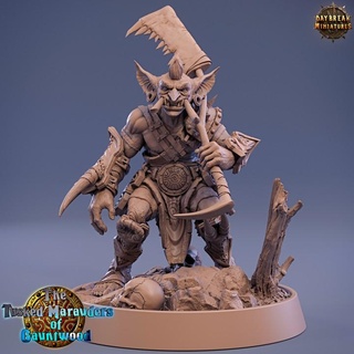 ugnar geesho - tusked marauders gauntwood daybreak miniatures Tabletop Characters & Creatures Fantasy Universe axe bone dragons dungeons wargaming tabletop 32mm 75mm goblins 3d print model - Mito3D