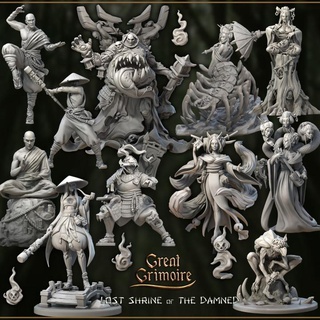 lost shrine damned great grimoire demon bust forest ghost hell japan monk temple spider keeper ruins spirit 35mm shrine woods 32mm maiden kappa 5e ronin curse statblocks yakai  3d print model - Mito3D