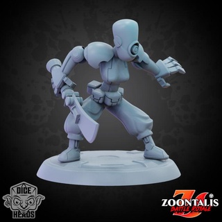 stealth mech pre-supported 24mm base dice heads  Tabletop Tabletop Characters & Creatures Sci-Fi Universe Tabletop Tabletop Vehicles & Machines robot mech  3d print model - Mito3D