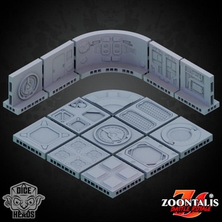 sci-fi terrain tiles openlock dice heads Tabletop 3D Printable Terrain Sci-Fi 3d print model - Mito3D