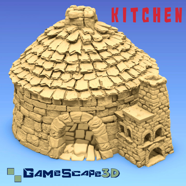 cocina horno gamescape3d mesa 3D imprimible terreno fantasía 3D print model - Mito3D