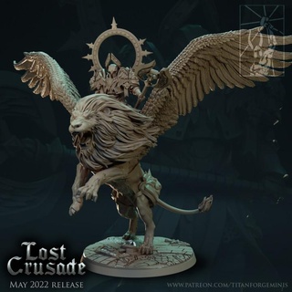 lost crusade high lord winged lion titan forge miniatures Tabletop Characters & Creatures Fantasy Universe battle fantasy king warhammer commander age general sigmar stormcast arcanum eternals celestant 3d print model - Mito3D