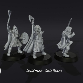 vahşi adamlar kaptanlık medbury minyatürler masaüstü karakterler yaratıklar fantezi Evren viking savaş oyunları Warhammer destan Kingsofwar sakson şef mesbg yemin 3d print model - Mito3D
