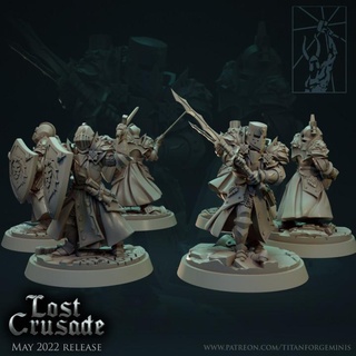 lost crusade templars titan forge miniatures Tabletop Characters & Creatures Fantasy Universe battle fantasy warhammer age infantry wargame empire core knights warriors sigmar bretonnia 3d print model - Mito3D