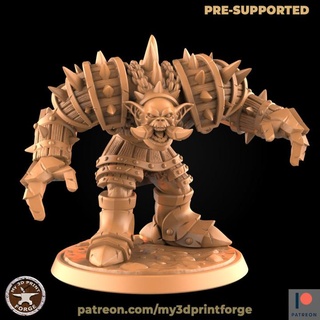 mutasyona uğramış korkunç ork patron my3dprintforge masaüstü karakterler yaratıklar fantezi Evren yaratık model oyuncak minyatür reçine Warcraft dnd pre supported fel 3d print model - Mito3D