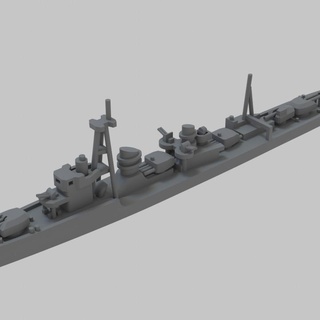 imperial japanese navy destroyer shiratsuyu lee mccoll Tabletop Characters & Creatures Historical Universe Vehicles Machines historical ship ww2 wargame warship 3d print model - Mito3D