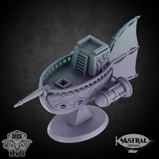 Ticaret kik astral gemi minyatür versiyon zar kafalar masaüstü karakterler yaratıklar fantezi Evren Araçlar makineler tekne uçak heceleme 3d print model - Mito3D