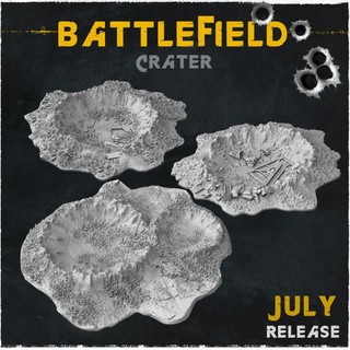 battlefield - crater july release zabavka workshop Tabletop 3D Printable Terrain Sci-Fi terrain warhammer40k scenery ageofsigmar sci-fy craters 3d print model - Mito3D