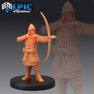 ville garde archer blindé guerrier Château Chevalier Masculin Humain epic miniatures fantaisie médiéval monstre rpg marteau guerre sla ennemi table donjon dnd éclaireur PNJ pre supported prise charge pré 3d print model - Mito3D