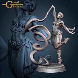 female dancer 02 galaad miniatures dragon female human mini roleplay rpg woman miniature dancer tabletop wargame dungeon bellydancer  3d print model - Mito3D