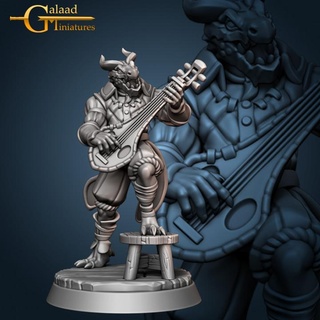 dragonborn bard galaad miniatures Tabletop Characters & Creatures Fantasy Universe dragon guitar mini roleplay rpg miniature male tabletop wargame dungeon luth 3d print model - Mito3D